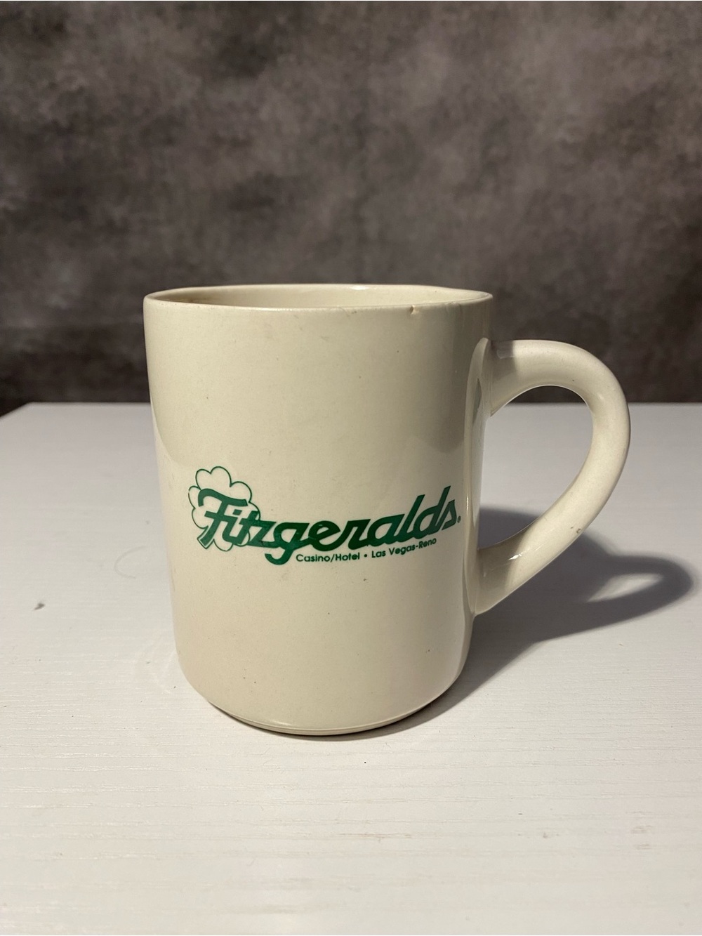 Vintage Fitzgeralds Casino Hotel Las Vegas Reno Coffee Mug Cup Shamrock Green